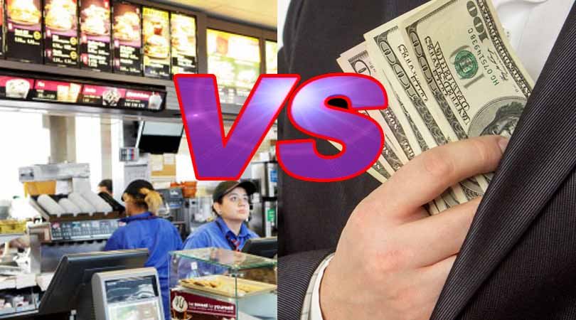 minimum wage job